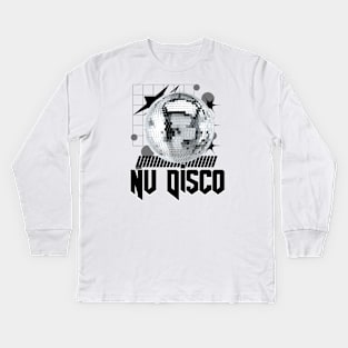 NU DISCO - ball (black) Kids Long Sleeve T-Shirt